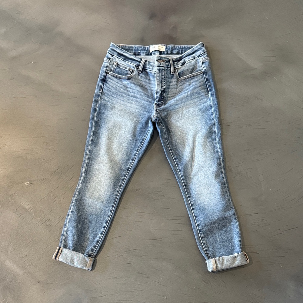 BKE Women's Ankle Crop Jeans - Light Blue Wash Payton